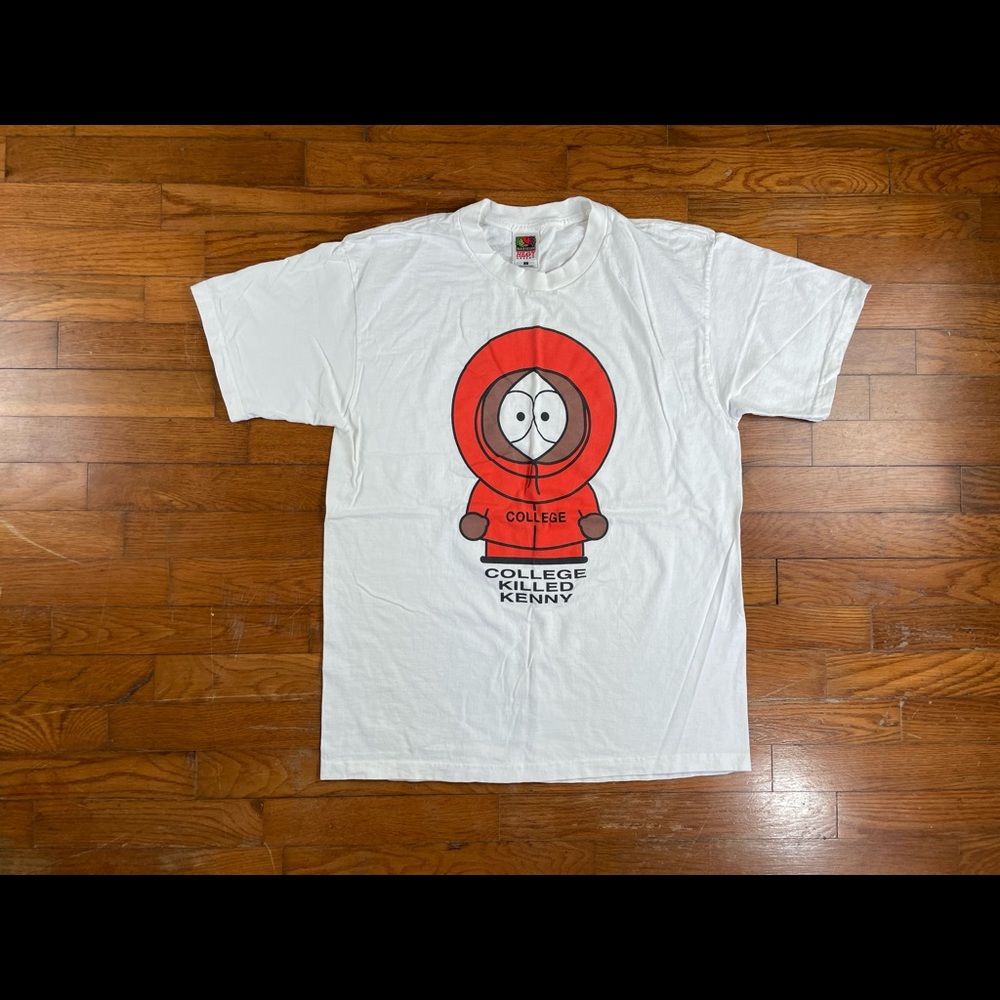 Vtg 90s Southpark Cartman Kenny College Comedy Central T-Shirt 2Lot Size L Rare - Picture 4 of 16